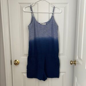 Vineyard Vines Navy and White Striped Swim Coverup XS